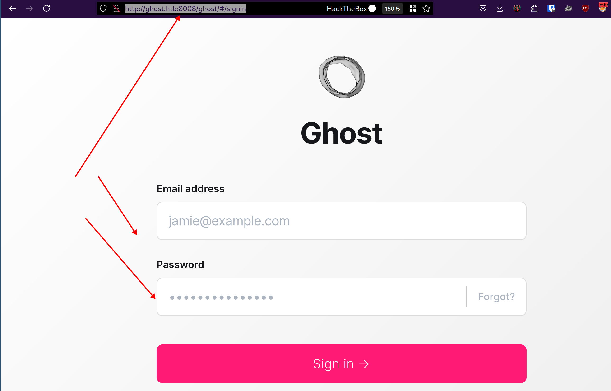 Found ghost admin login
